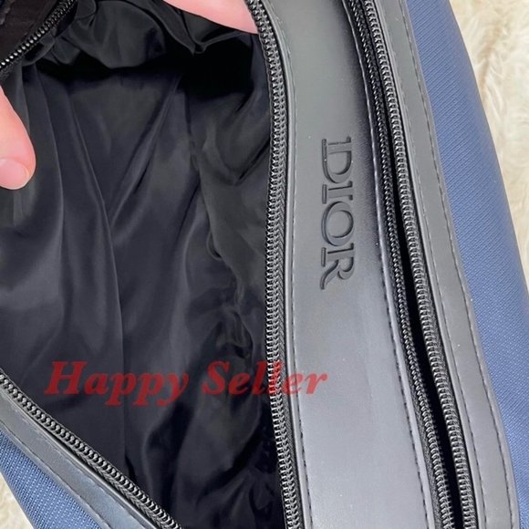 Dior Pouch Toiletry Case Cosmetic Bag Travel Holdall Dopp Kit Shaving Case New - Picture 7 of 10
